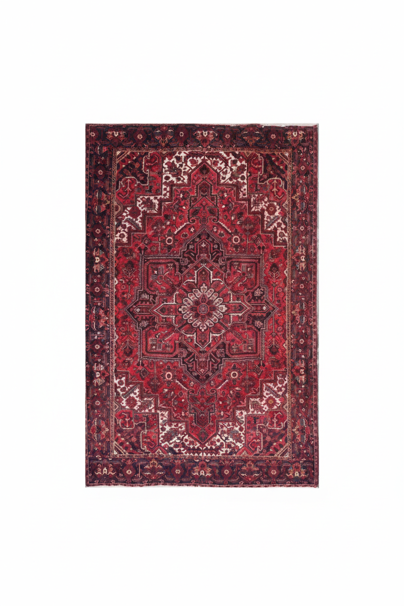 Handmade Antique Persian Heriz Rug – 10'3" x 13'